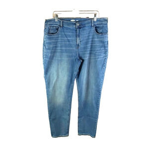 Old Navy Boyfriend Mid Rise Women's Denim Blue Jeans Size 16 Tall